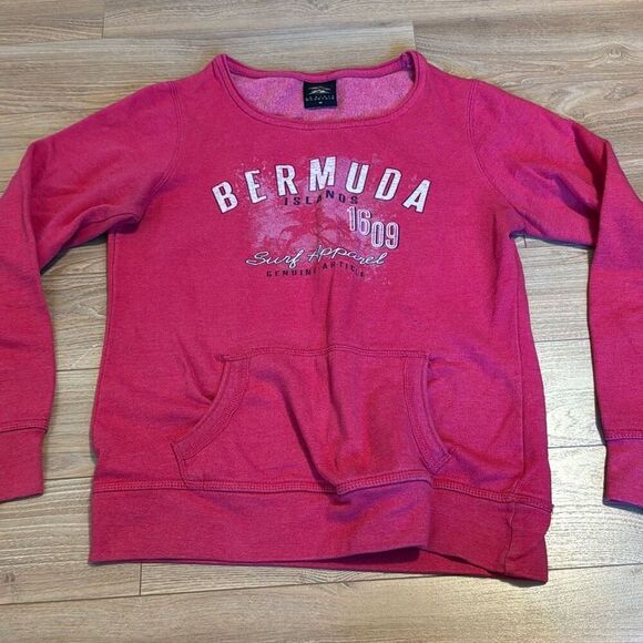 Bermuda pink scoop crewneck hoodie size medium women’s  Bought in Bermuda and su - Picture 1 of 6